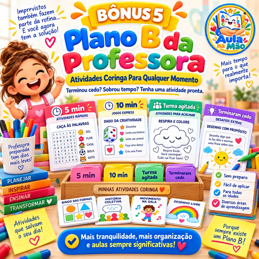 Bônus 5: Plano B da Professora